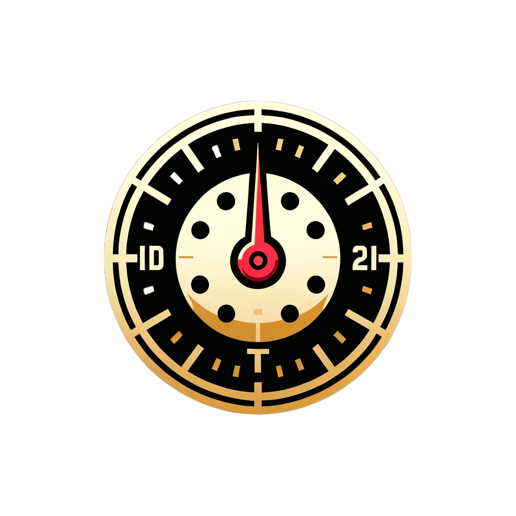 Stylized digital representation of the Doomsday Clock, symbolizing global urgency